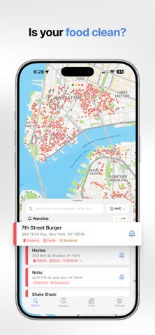 Sanity - Eat at Clean Places App Store screenshot 1