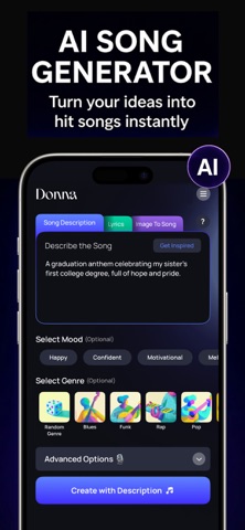 Donna AI Song & Music Maker App Store screenshot 2