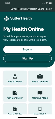 Sutter Health My Health Online App Store screenshot 1