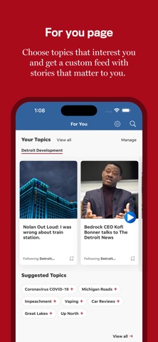The Detroit News: Local News App Store screenshot 2
