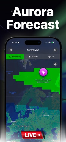 Aurora Forecast - Borealis Map App Store screenshot 1