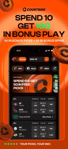 Courtside - Social Sportsbook App Store screenshot 1