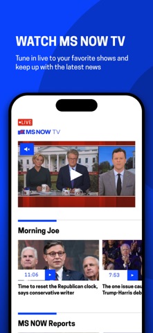 MS NOW: Watch Live News App Store screenshot 2