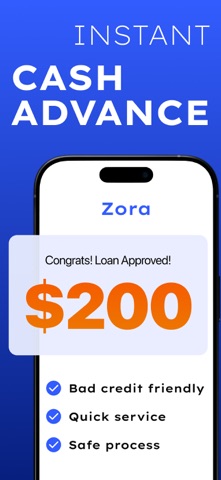 Instant Cash Advance - Zora App Store screenshot 1