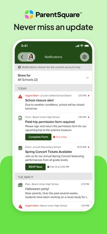ParentSquare App Store screenshot 1