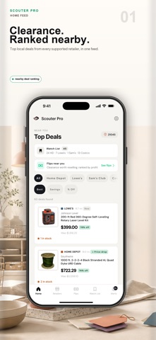 Scouter Pro: Deals & Discounts App Store screenshot 1