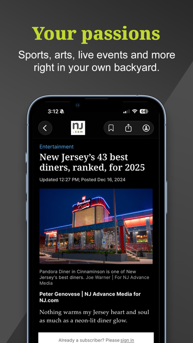 NJ.com App Store screenshot 1