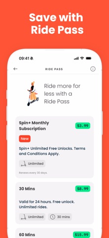 Spin — Electric Scooters App Store screenshot 2