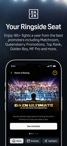 DAZN: Stream Live Sports App Store screenshot 2