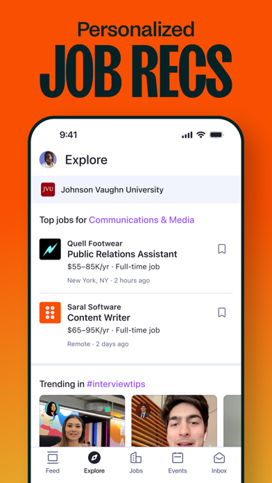 Handshake Jobs & New Careers App Store screenshot 2