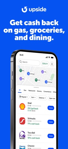 Upside: Gas & Food Cash Back App Store screenshot 1