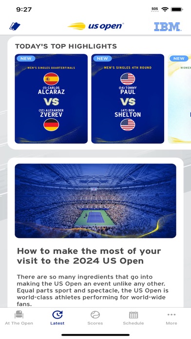 US Open Tennis Championships App Store screenshot 2