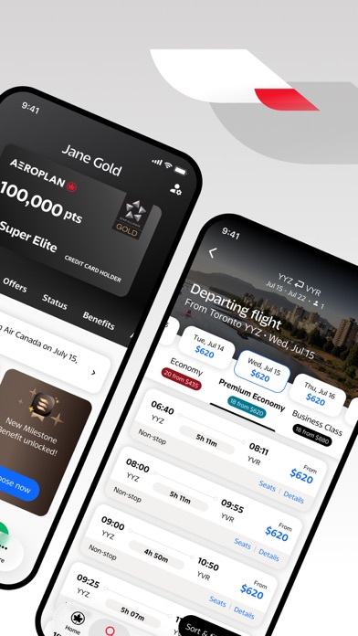 Air Canada + Aeroplan App Store screenshot 2