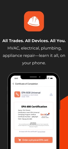 SkillCat: EPA 608 & HVAC App Store screenshot 1