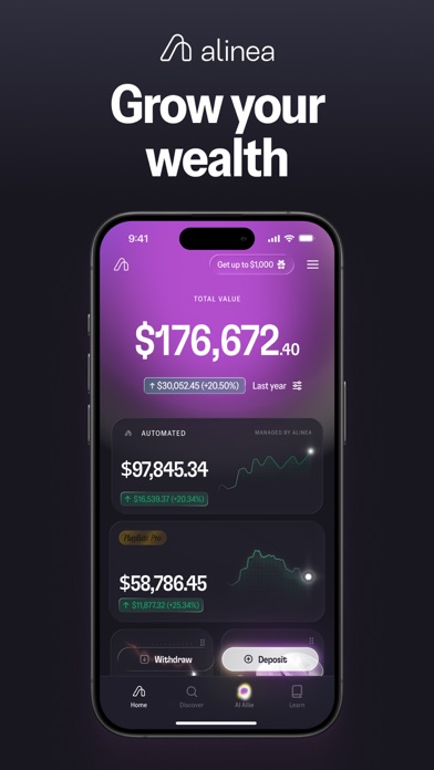 Alinea: Automated Investing App Store screenshot 1