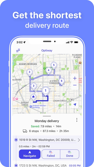 Optiway Multi Stop Planner App Store screenshot 1
