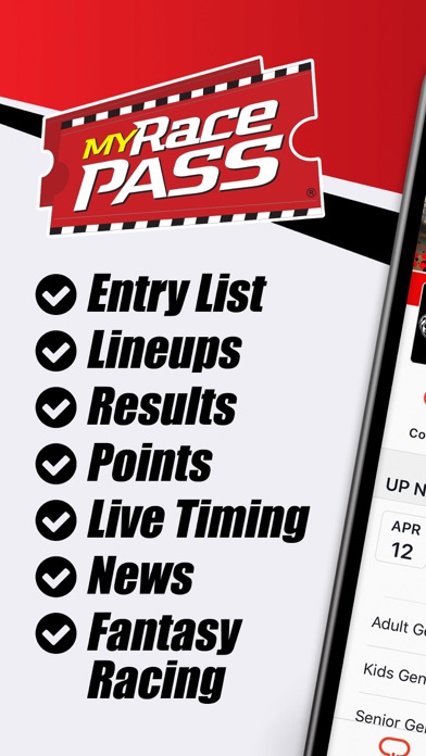 MyRacePass App Store screenshot 1
