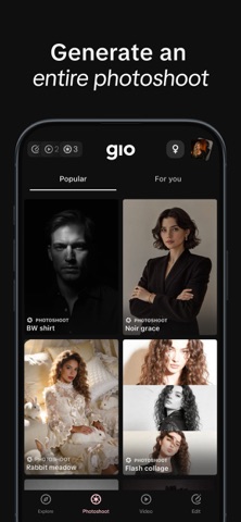 GIO - AI Photoshoot Generator App Store screenshot 2