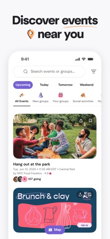Meetup: Social Events & Groups App Store screenshot 2