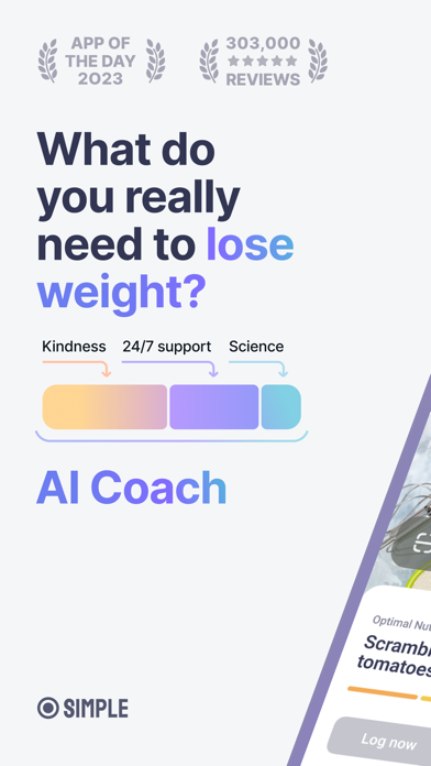 Simple: AI Weight Loss Coach App Store screenshot 1
