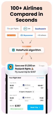 RatePunk: Cheap Plane Tickets App Store screenshot 2