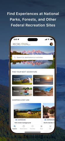 Recreation.gov App Store screenshot 1