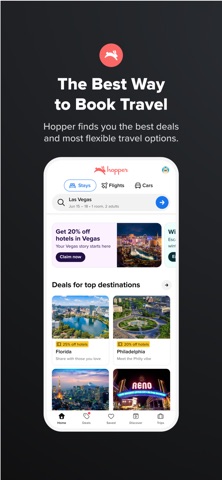 Hopper: Flights, Hotels & Cars App Store screenshot 1
