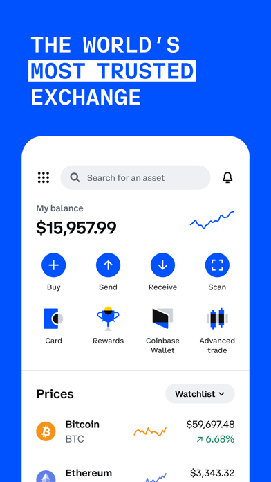 Coinbase: Buy Crypto & Stocks App Store screenshot 2