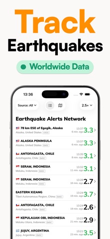 Earthquake: Tracker & Alerts App Store screenshot 1