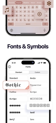 Fonts Art: Keyboard for iPhone App Store screenshot 2