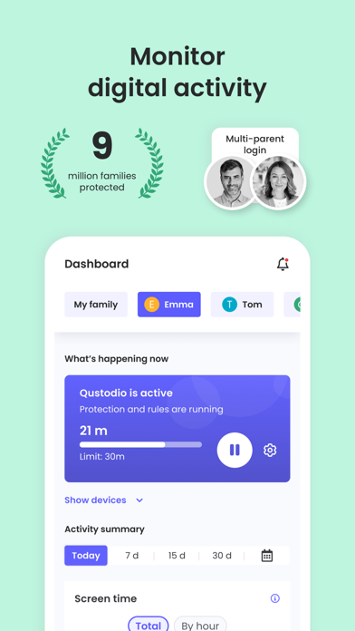 Qustodio Parental Control App App Store screenshot 1