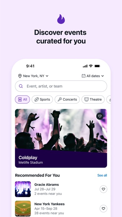 StubHub: Event Tickets App Store screenshot 1