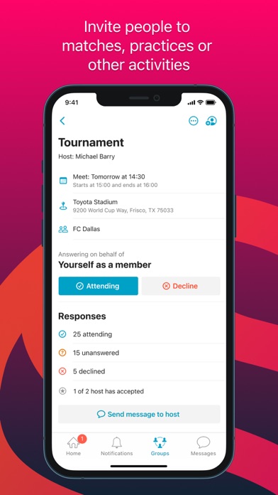 Spond App Store screenshot 1
