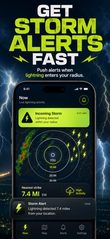 Lightning Tracker & Radar Map App Store screenshot 2