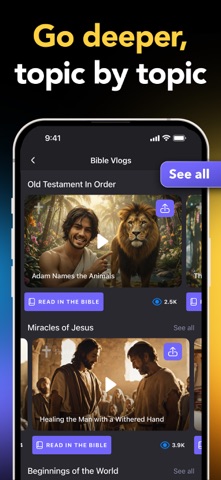 Faithe: Bible Videos & Study App Store screenshot 2