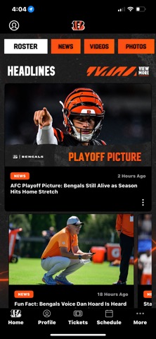 Cincinnati Bengals App Store screenshot 1