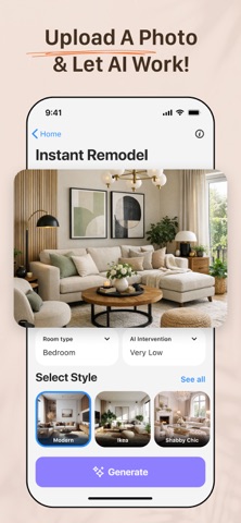 ‎AI Remodel — Interior Design App Store screenshot 1