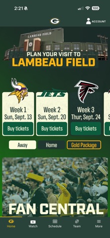 Green Bay Packers App Store screenshot 1