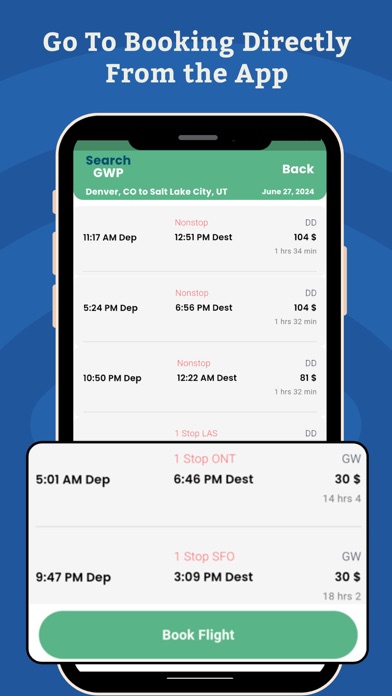 SearchGWP Go Wild Pass Flights App Store screenshot 1