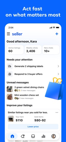 Seller, a Facebook app App Store screenshot 1