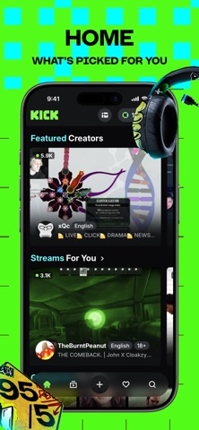 KICK - Live Streaming App Store screenshot 1