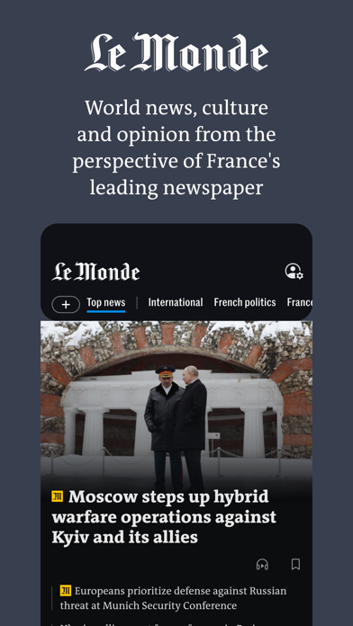 Le Monde, Live News App Store screenshot 1