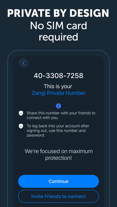 Zangi - Private Messenger App Store screenshot 1