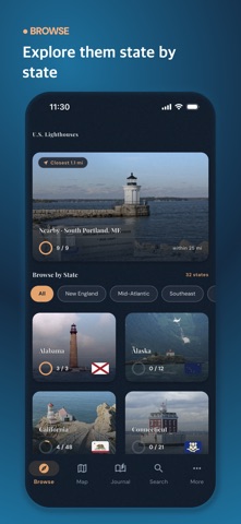 U.S. Lighthouse Guide App Store screenshot 2
