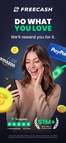 Freecash - Get Paid Real Money App Store screenshot 1