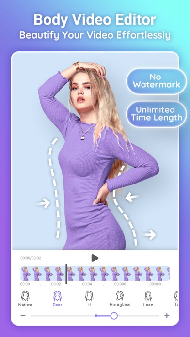 PrettyUp - Body Editor Video App Store screenshot 1
