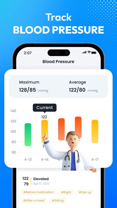 Blood Pressure App-BP Tracker App Store screenshot 1
