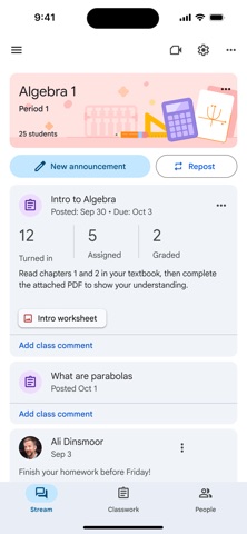 Google Classroom App Store screenshot 2