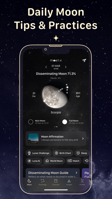 Moon Calendar by MoonX App Store screenshot 2