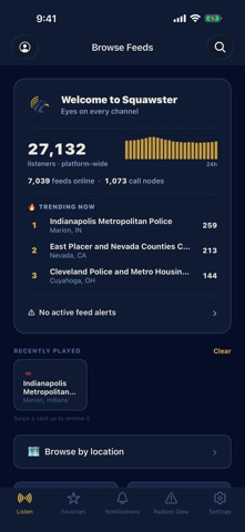 Squawster - Police Scanner App Store screenshot 1